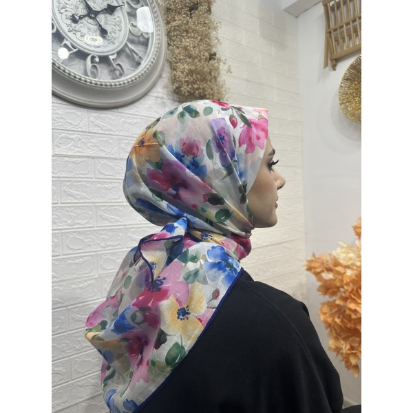 soft eşarp çiçek desen